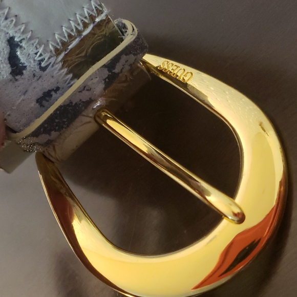 Rare GUESS gold belt with gold plates - size medium - Picture 6 of 8